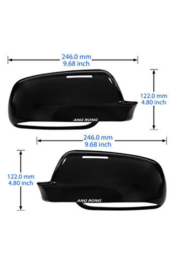 Choice For VW Golf MK4 1997-04 Gloss Black Wing Door Side Mirror Cover Caps Left+Right