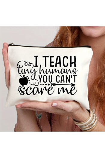 Choice 4 Chic Canvas Cosmetic Pouch - Durable Travel Makeup Organizer, Stylish Teacher Appreciation Gift