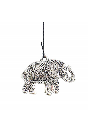 PUFO Clopoțel de vânt cu 6 tuburi sonore metalice pentru casă sau grădină, model de elefant Feng-Shui