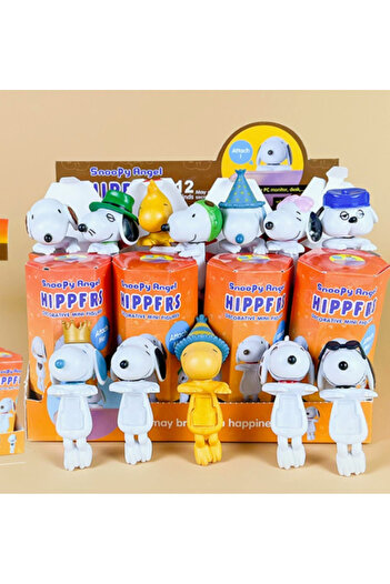 Choice 12pcs whole box New Hipper Angel Snoopy Blind Box Computer Mobile Phone Decoration Ornaments Kawaii