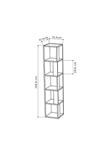 Mourah Home Piano Modern Corner Bookcase Display Unit Grey