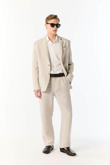 Mudo Straight Fit Linen Pants