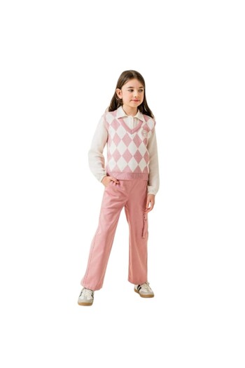 ecolkız Baklava Pattern Girl's Suit