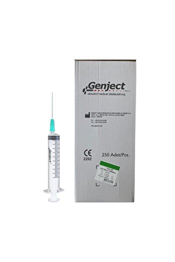 Genject - 10 ml 3Pcs 21g 0.80X38Mm Injector - 250 Pcs