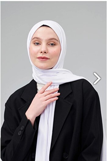 Modakaşmir Aminenesil Combed Shawl White Color