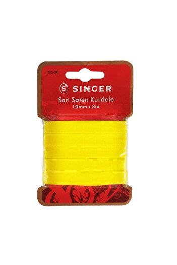 SİNGER Κορδέλα Singer Yellow Satin - 10mm x 3m, Μοντέλο 300-80