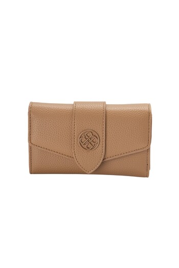 BATA Textured Tri-fold Wallet Beige