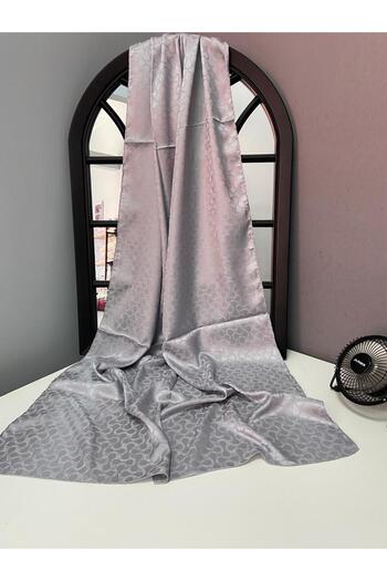 AMİNENESİL Aminenesil Shawl - Jacquard Shawl, Light Gray Color