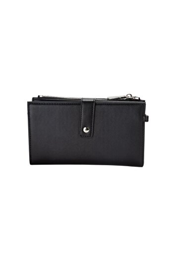 BATA Textured Wallet With Strap Black