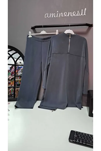 AMİNENESİL Stonewashed Black Hooded Sweat Pants Size S-M