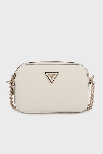 Guess Noelle Crossbody Camera Women's Ecru Crossbody Bag Hwzg7879140-Bon
