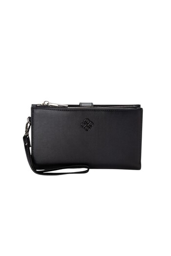 BATA Textured Wallet With Strap Black