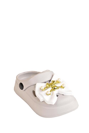 minibonito Girl's Bow Buckle Slippers