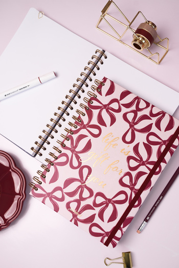 Matt Notebook B5 17x24 cm spirală elastică simplă, fără linii, fără date, fundite pentru blocnotes