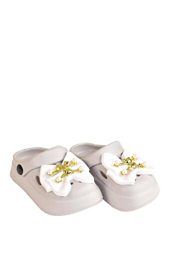 minibonito Girl's Bow Buckle Slippers