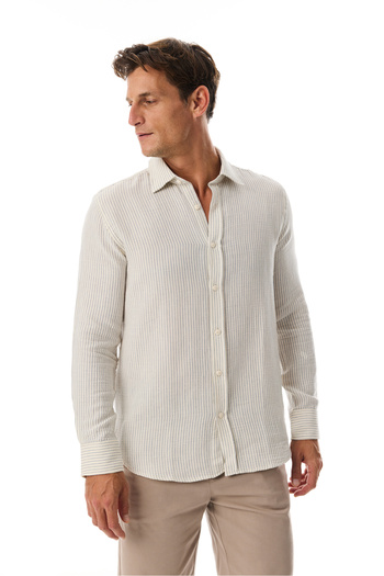 Mudo Striped Regular Fit Long Sleeve Shirt
