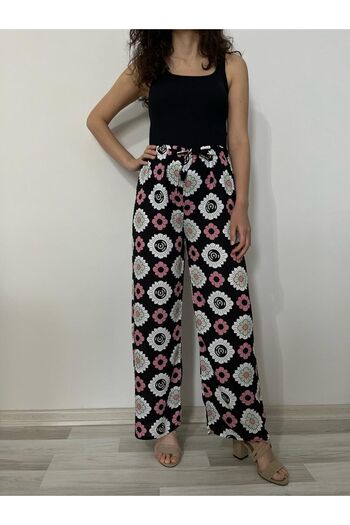 520CK Woman's Elastic Waisted Loose Leg Viscose - Summer Pants