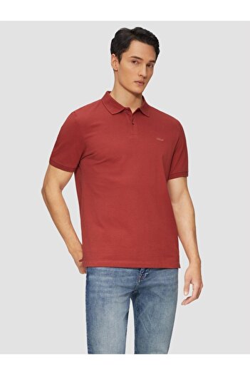 s.Oliver Men's polo shirt, cotton, Regular Fit, logo, Red, 3XL