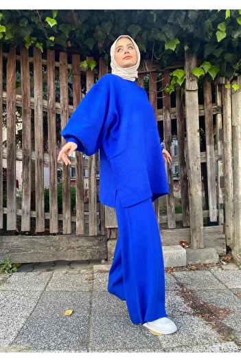 NZL TEKSTİL Basic Balloon Sleeve Simple Tetran Tricot Suit