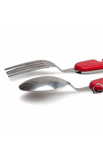 PUFO Multifunctional camping knife 8 in 1, with spoon and fork, 19 cm