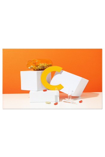 StoryGift Romania Canvas Painting 70 X 50cm Bottle With Vitamin C In The Form Of Tablets In Nutrition And Energy P Stg