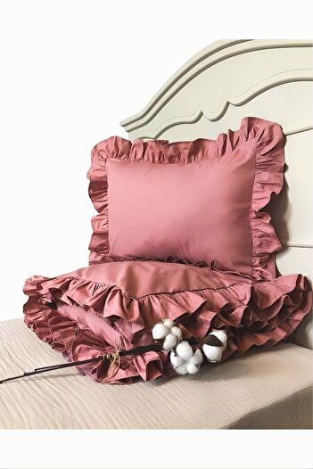 CT STONES Duvet Cover Set Double with Rose Dry Frills