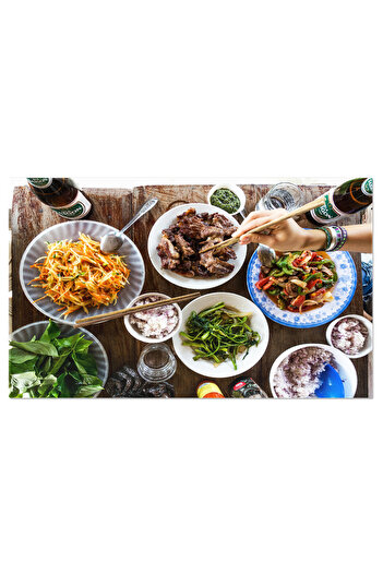 StoryGift Romania Canvas Painting 70 X 50cm Delicious Asian Food - Food, Asian, Delicious, Aromatic 70 Stg