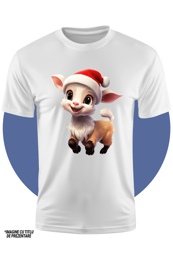 StoryGift Romania Children's T-shirt with a cheerful kid wearing a Christmas hat, happiness, celebration next to each other