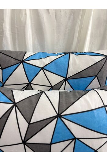VODDİ 2 Pieces Patterned Zippered Cotton Pillow Case - Extra Soft Surface