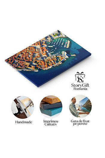 StoryGift Romania Canvas Painting Aerial View Of Summer, Aerial Croatia, Dubrovnik, Croatia, City, Tourism 1725