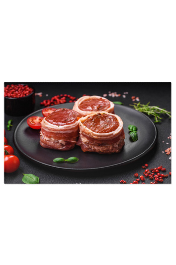 StoryGift Romania Canvas Print: Bacon Wrapped Meat Rolls - Delicious, Grilled, Roasted