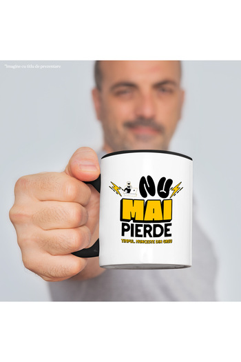 StoryGift Romania Cana Mesaj Motivational Nu Mai Pierde Vreme Munceste Barbat la birou Computer, 3, Cu ,STG