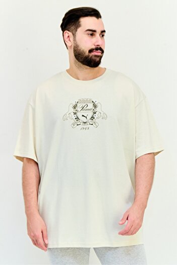 Puma Men Relaxed Fit Short Sleeve Outdoor T-Shirt, Off White