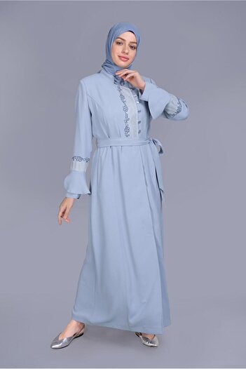 Alvina 10199 Model Mesh and Embroidery Detailed Shade