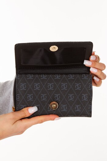 Newish Women's Leather Monogram Patterned Card Holder and Wallet