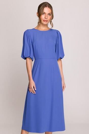 Stylove Rochie cu mâneci de culoarea bumbacului
