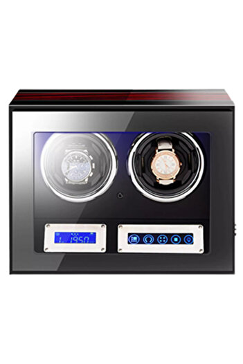 iUni Automatic watch winder box, Luxury Watch Winder 2 Mahogany