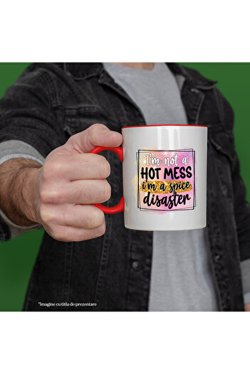 StoryGift Romania Mug with the message "I'm not a hot mess, I'm a spice disaster", illustration, funny,, With ,STG