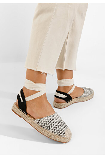 B T Shoes Pamera Lace-Up Espadrilles Grey