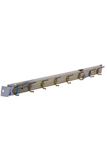 Generic Wooden wall clothes hanger with screws for hanging 8 hooks