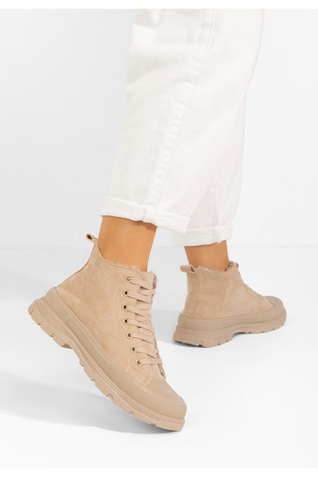 B T Shoes Women's high-top sneakers Nicki khaki