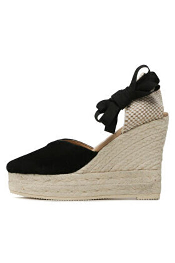 Manebi women's espadrilles SHAPED WEDGE ESPADRILLES K 1.0 black