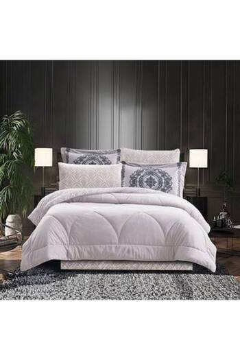Pearrlla مفرش هومي مخمل نفرين 6 قطع 230*250 CM كينج - بحشوة ثابتة