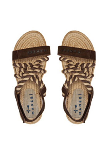 Manebi women's espadrilles P 7.8 Y0 brown