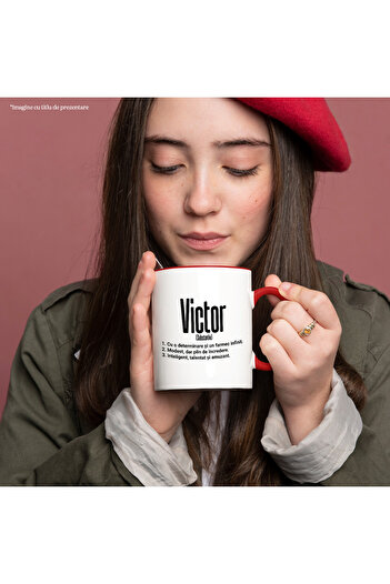 StoryGift Romania Mug With Name Victor, Determination, Modest, Intelligent, Funny, Personalized, C, With, STG