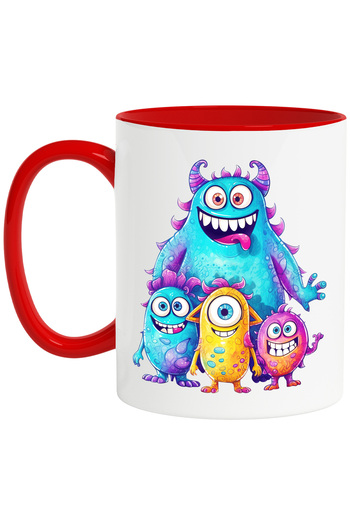 StoryGift Romania Mug with some happy monsters | illustration | from another world | bizarre creatures | , With ,STG