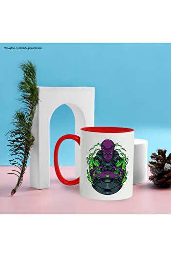 StoryGift Romania Cana Cu Extraterestru, Sci, Fi, Flacari, Joystick, Controller, Gaming, Multicolo, Cu ,STG