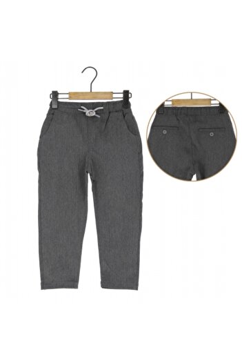 CRASSİ Erkek Çocuk Okul Pantolonu Gabardin Beli Lastikli İpli