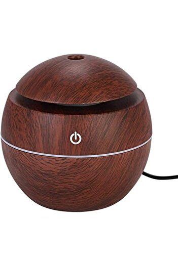 MACVI Macvi® UM-06 Aromatherapy Humidifier Diffuser, with 7 LED Colors, USB, 130 ml, Round, Brown