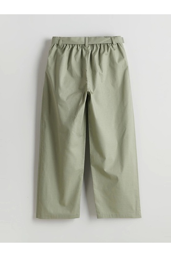 LC Waikiki Lcw Kids Khaki Elastic Waist Pleated Girls' Trousers
